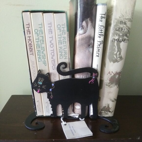 Claudine Buell metal cat sculpture modern fun whimsical art - Picture 9 of 16